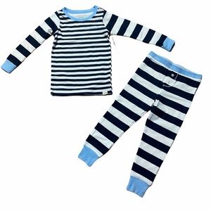 Calvin Klein Navy Blue Striped Pajamas Size 3T